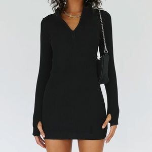 Princess Polly AUBREY MINI DRESS BLACK - NBW